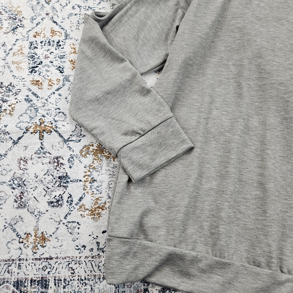 Heimish Long Sleeve Gray Ladder Cutout Sweater Pullover XL - Picture 2 of 7